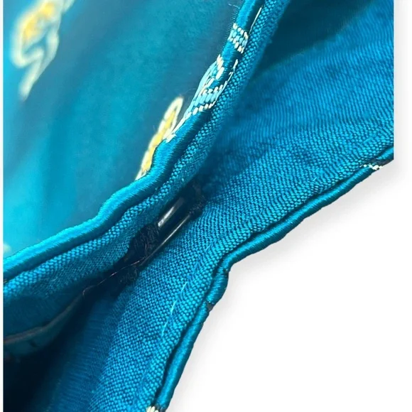 Kimera Turquoise Blue Colorful Designs Small Purse - Picture 4 of 8